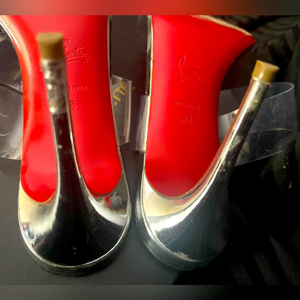 Authentic Christian Louboutin Clear Strap Heels - Picture 10 of 17